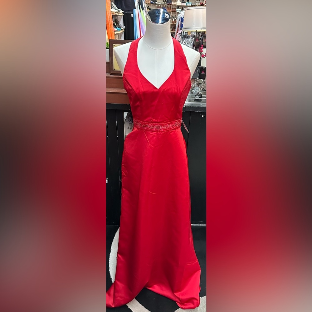 Private Collection sz 10 long red formal dress